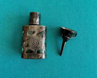 Sterling Silver Perfume bottle and funnel