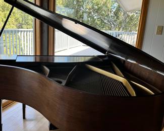 Antique Jewett Baby Grand Piano and Bench with embroidered seat