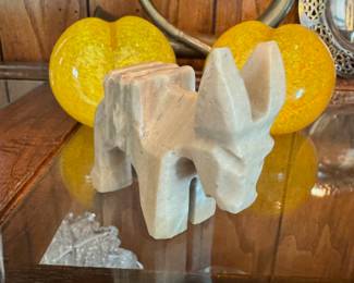 Stone donkey figurine