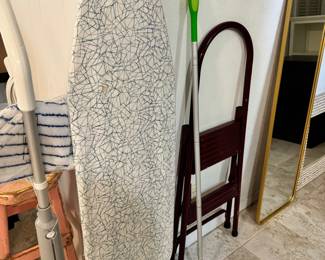 Step stool, ironing board