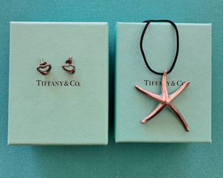 Tiffany & Co earrings and Starfish necklace