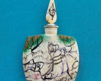 Hand painted perfume bottle