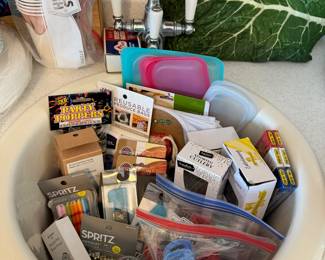 Paper goods, candles, reusable bags, etc. 