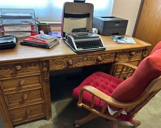 antique wood carved desk