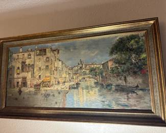 Venetian scene, oil painting by Reyna
