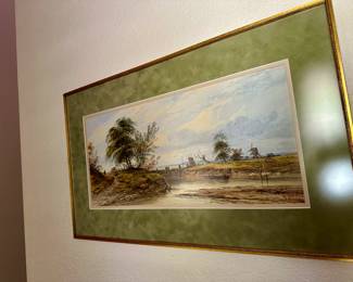 Windmills, watercolor by Vernon