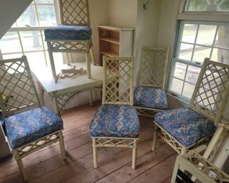 Rattan Sunporch Table and Chairs