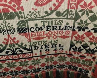 1843 American Coverlet 