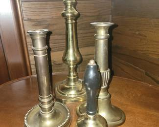 Brass Candle Sticks and Bow 