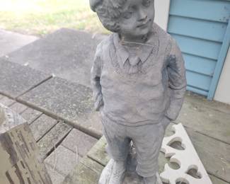 Cast Concrete Figure of a Child