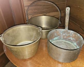 Antique Brass and Copper Pails