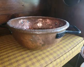 Large Copper Cooking Bowl