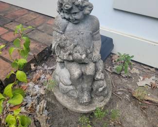 Cast Concrete Figure of a Child