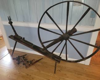 Massive Antique Spinning Wheel