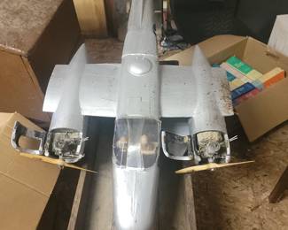 Large Vintage Airplane Model 