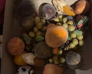 Mix fake fruit with a sugar like coating