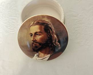 Religious small lidded container