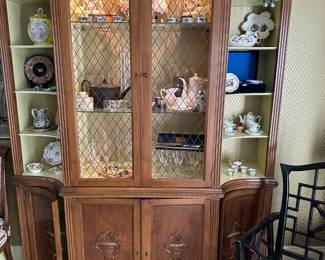 Vintage Breakfront Wire Mesh Panels 