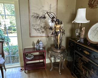 French Spelter Newell Post