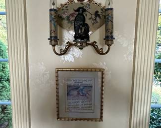 Pair of Cloisonné Sconces 