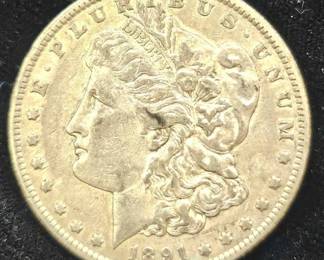 1891 Morgan Silver Dollar - San Francisco Mint Mark