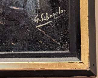 Ugandan artist g. Sebagola two paintings of a man and a woman