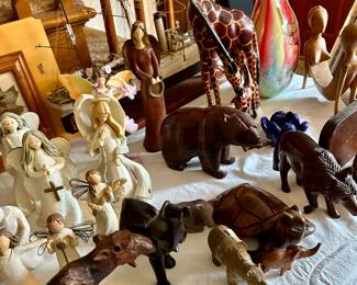 Willow and ironwood carvings