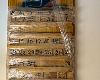 Arts and crafts wooden monthly walk calander