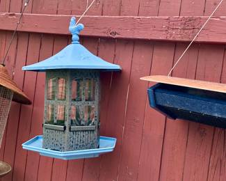 Birdhouses and feeders