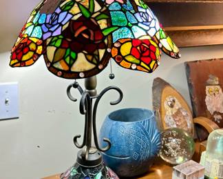 Leaded glass lamp