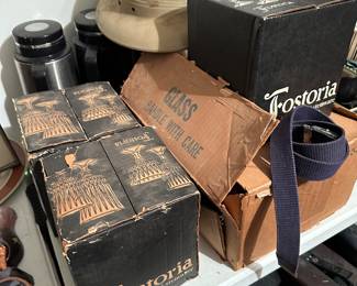 Vintage Fostoria crystal stemware 