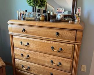 Matching 5 Drawer Solid Dresser