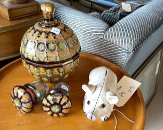 Persian Glass - coffee table in the back is sold