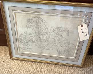 16th or 19th century drawing