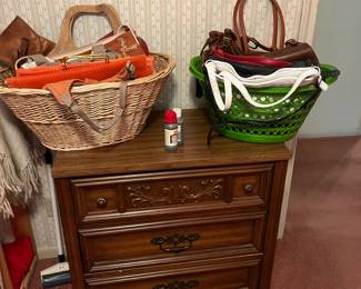 Purses and chest of drawers