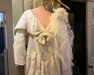 1960 wedding dress velvet and satin