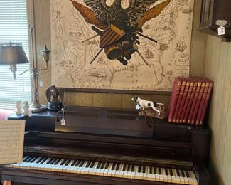 Vintage piano with stool