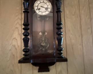 Vintage clock with pendulum