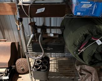 Vintage typewriter and dictaphone