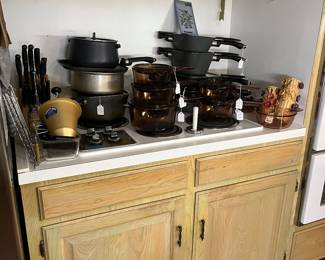 Allegro cookware and Corning cookware