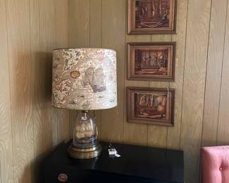 Cedar chest and unique lamp