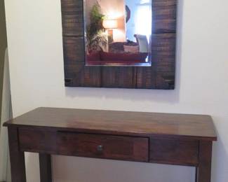 Console table, mirror