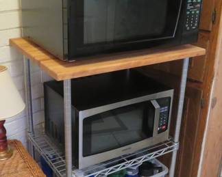 Microwave ovens, rolling cart