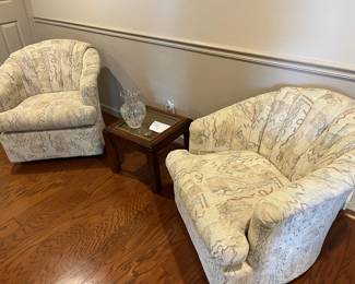 PAIR OF SWIVEL CHAIRS