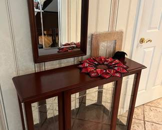FOYER CABINET AND MIRROR