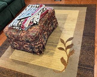 AREA RUG AND OTTOMAN