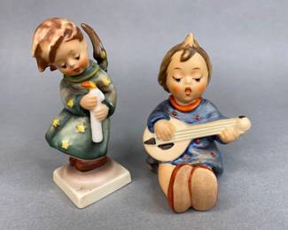 Goebel Hummel Heavenly Angel And Goebel Hummel Joyful
