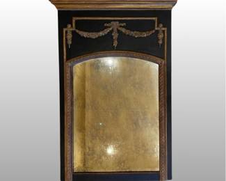 Neo Classical Ebonized And Gilt Custom Made Mirror By Amy Harold
