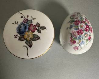 Limoges And Royal Worcester Trinket Boxes
