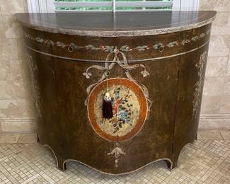 D Shaped Painted Cabinet
